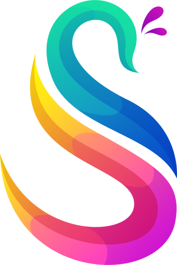 peacock gradient colorful logo